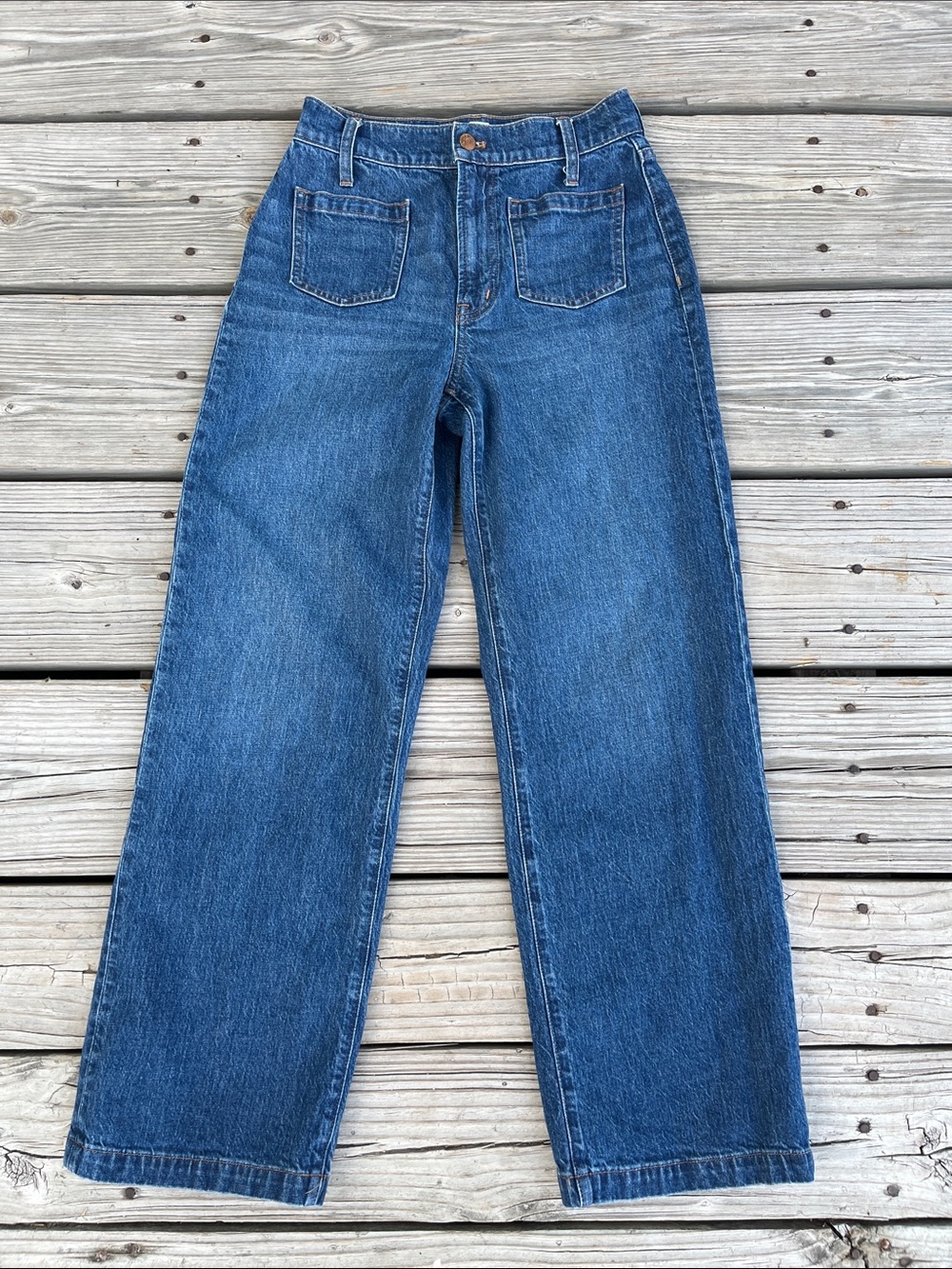 Madewell Straight-Leg Women’s Jeans in Classic Blue Denim